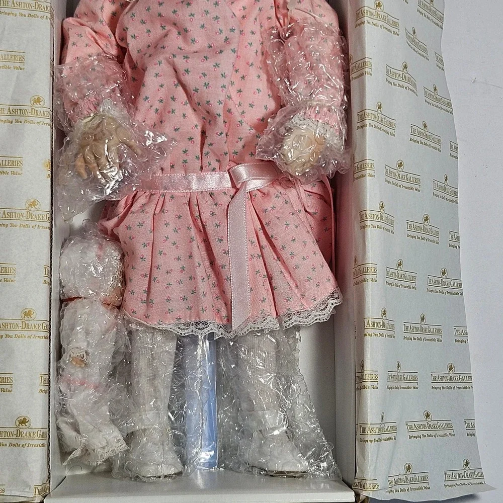 Ashton-Drake Galleries Sugar & Spice Porcelain Doll Pink Floral Dress NIB